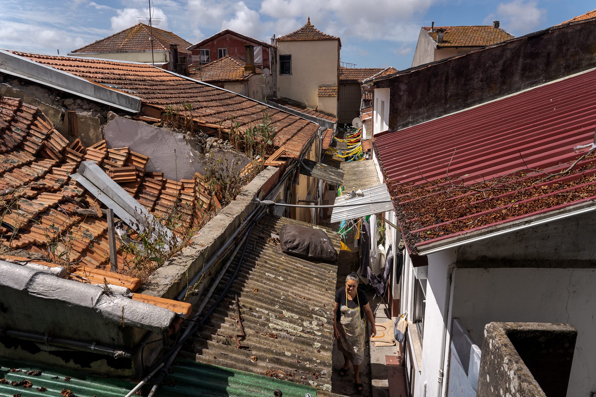 Porto communal apartments are actually small houses which form a corridor. Porto communal apartments are actually small houses which form a corridor.